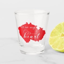 チェコ共和国は私のハート ショットグラス