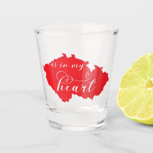 チェコ共和国は私のハート ショットグラス (正面)