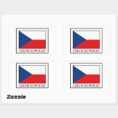 チェコ共和国ステッカー 長方形シール (シート)