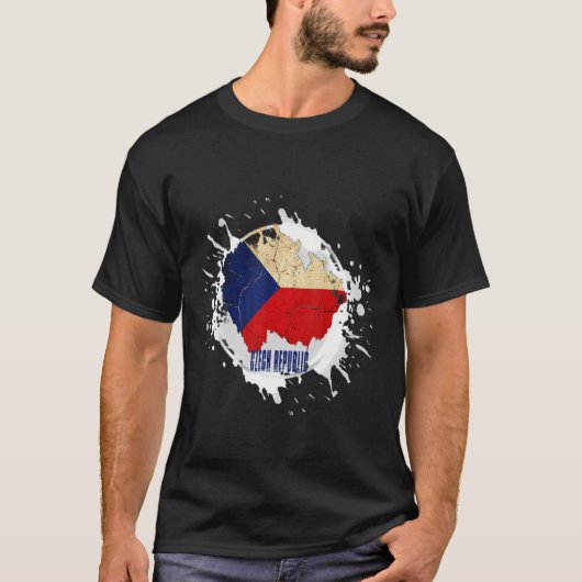 チェコ共和国スプラッシュ Tシャツ (正面)