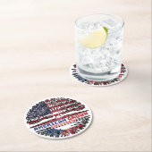 チェコ共和国チェコアメリカ合衆国アメリカ合衆国統一された州 ラウンドペーパーコースター (インサイチュ)