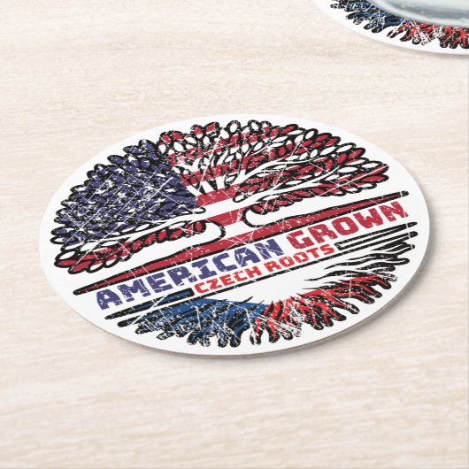 チェコ共和国チェコアメリカ合衆国アメリカ合衆国統一された州 ラウンドペーパーコースター (アングル)