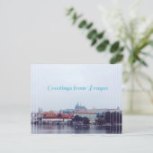 チェコ共和国プラハからの挨拶 ポストカード (スタンド正面)