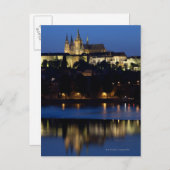 チェコ共和国プラハの夜 ポストカード (正面/裏面)
