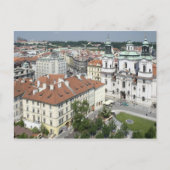 チェコ共和国プラハの歴史の街並 ポストカード (正面)