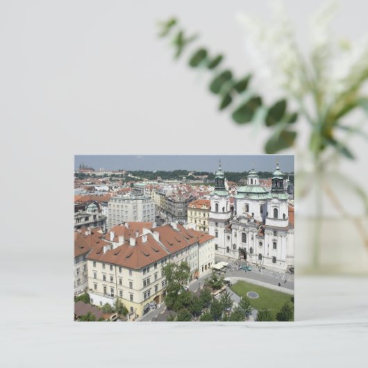 チェコ共和国プラハの歴史の街並 ポストカード (スタンド正面)