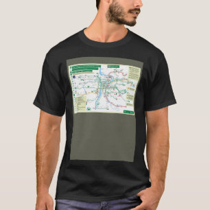 チェコ共和国プラハプラハメトロマップHD Tシャツ