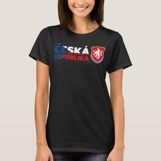 チェコ共和国ライオンプラハビアチェコ4 Tシャツ (正面)