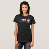 チェコ共和国ライオンプラハビアチェコ4 Tシャツ (正面フル)