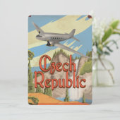 チェコ共和国ヴィンテージ旅行ポスター 招待状 (スタンド正面)