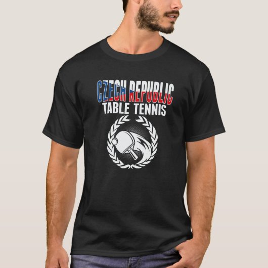 チェコ共和国卓球サポート Tシャツ (正面)