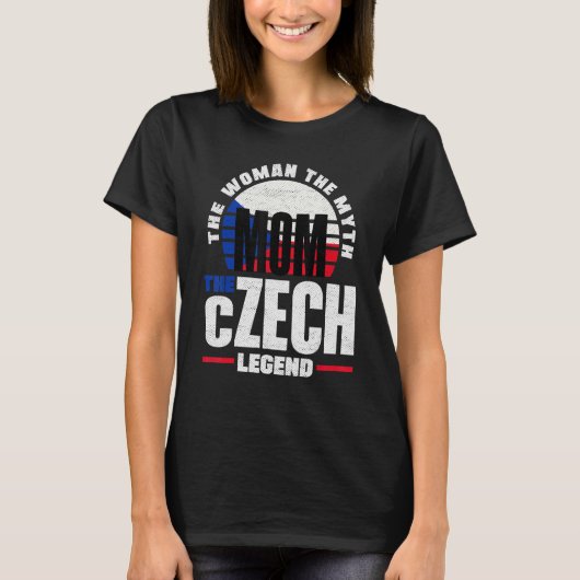 チェコ共和国国旗の母親 Tシャツ (正面)