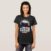 チェコ共和国国旗の母親 Tシャツ (正面フル)