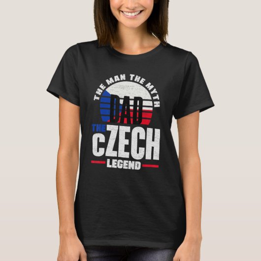 チェコ共和国国旗の父親 Tシャツ (正面)