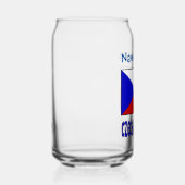 チェコ共和国国旗の青の個人設定 ガラス缶 (右)