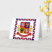 チェコ共和国国旗 カード (黄色い花)