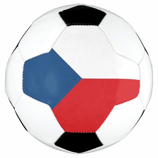 チェコ共和国旗 サッカーボール (正面)