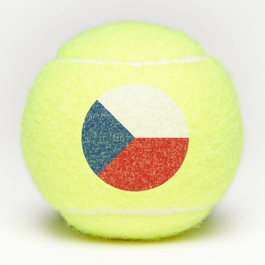 チェコ共和国旗 テニスボール (正面)