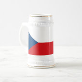 チェコ共和国旗 ビールジョッキ (正面左)