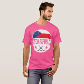 チェコ共和国 アイスホッケー 国旗 応援ジャージ サポーター Fa Tシャツ (正面フル)