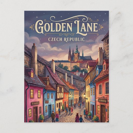チェコ共和国 ゴールデン・レーン ポストカード (正面)