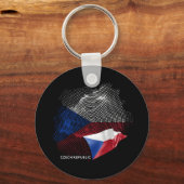 チェコ共和国 フラグ キーホルダー (正面)
