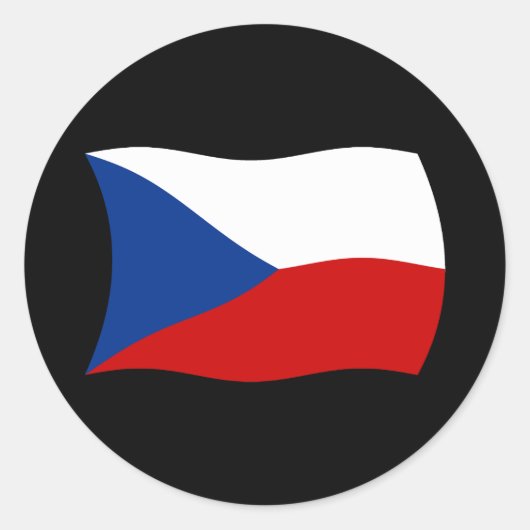 チェコ共和国 フラグ ステッカー (正面)