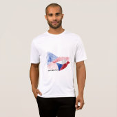 チェコ共和国 フラグ Tシャツ (正面フル)