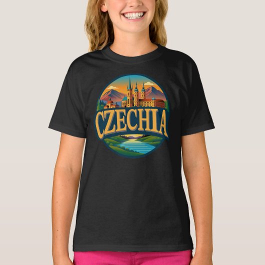 チェコ共和国 ヨーロッパ Tシャツ (正面)