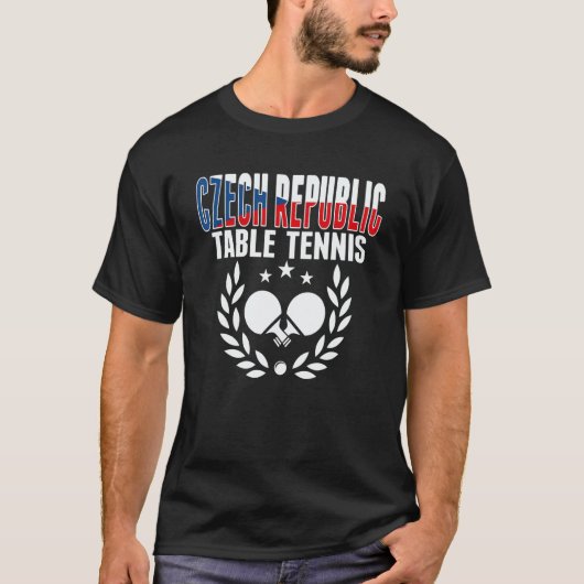 チェコ共和国 卓球 サポーター Tシャツ (正面)