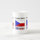 チェコ共和国 国旗 オーダーメイド ボーンチャイナマグカップ (正面)