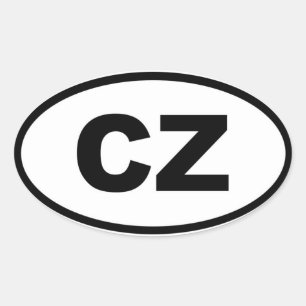 チェコ共和国 – CZ – ヨーロッパ 楕円形シール