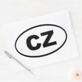 チェコ共和国 – CZ – ヨーロッパ 楕円形シール (封筒)