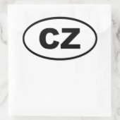 チェコ共和国 – CZ – ヨーロッパ 楕円形シール (バッグ)