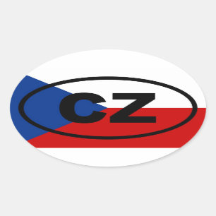 チェコ共和国 – CZ – ヨーロッパ 楕円形シール