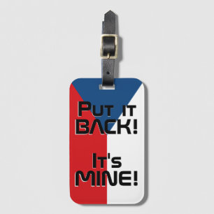 チェコ国おもしろい国旗 ラゲッジタグ