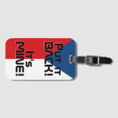 チェコ国おもしろい国旗 ラゲッジタグ (正面横)