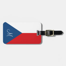 チェコ国モノグラムの旗 ラゲッジタグ