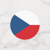 チェコ国旗が付いた表紙吹雪 コンフェッティ (スモール正面)