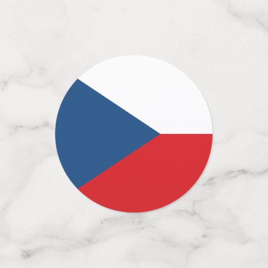 チェコ国旗が付いた表紙吹雪 コンフェッティ (スモール正面)