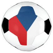 チェコ国旗で愛国的なサッカーボール サッカーボール (回転)