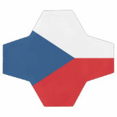 チェコ国旗で愛国的なサッカーボール サッカーボール (フラット)