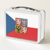 チェコ国旗で紋章を重ね メタルランチボックス (裏面)