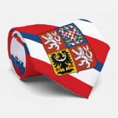 チェコ国旗とチェコ共和国のストライプファッション/スポーツ ネクタイ (ロール)