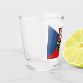 チェコ国旗とチェコ共和国の愛国者/sport ショットグラス (左)