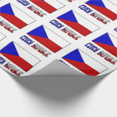 チェコ国旗とチェコ国旗 ラッピングペーパー (角)