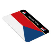 チェコ国旗とチェコ旅行/チェコ マグネット (右側)