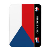 チェコ国旗とチェコ旅行/チェコ マグネット (縦)