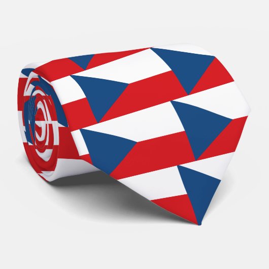 チェコ国旗とネクタイ ネクタイ (ロール)