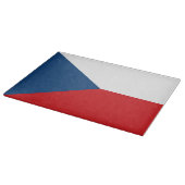 チェコ国旗のガラス製板 カッティングボード (角)
